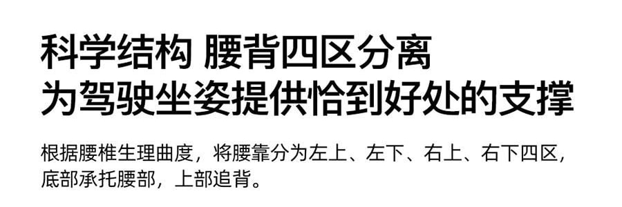 BKT 人体工学汽车腰靠 针空灰 【双背环抱】【高度可调】 · 详情图 10
