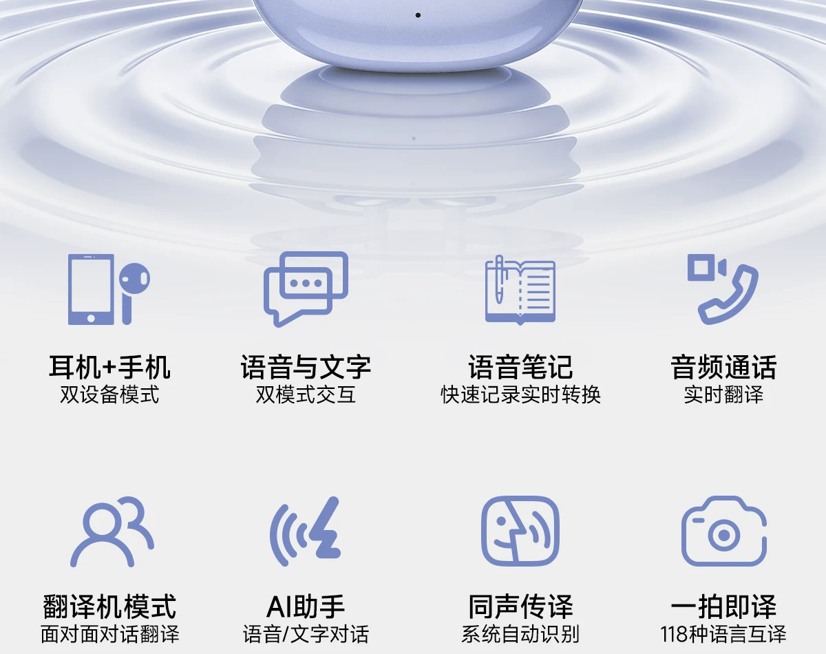 沃品 夹耳式无线蓝牙耳机云月白*1 超轻量化设计 佩戴舒适 · 详情图 18