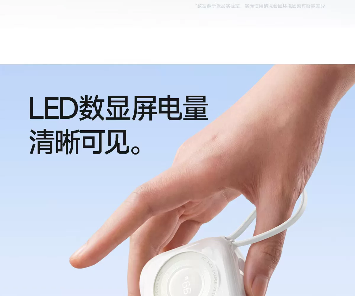 沃品 迷你小相机充电宝1个樱花粉 10000mAh 自带双线 智能控温 · 详情图 12