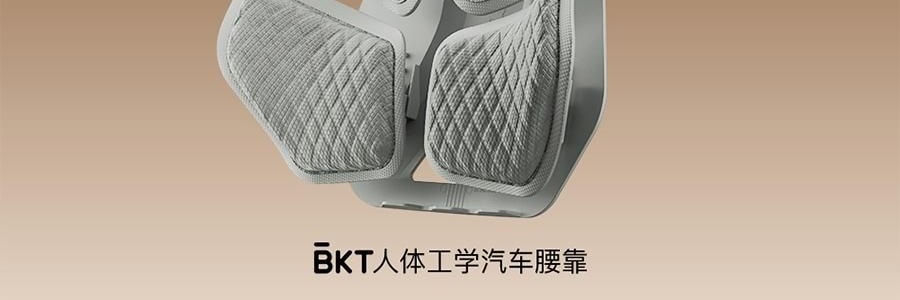 BKT 人体工学汽车腰靠 针空灰 【双背环抱】【高度可调】 · 详情图 3