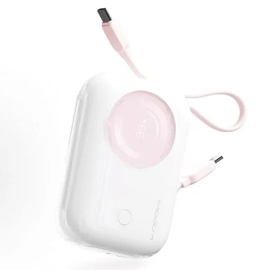 沃品 迷你小相机充电宝1个樱花粉 10000mAh 自带双线 智能控温