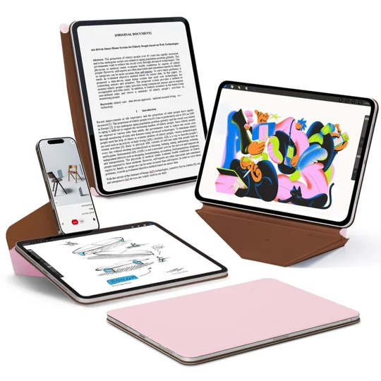 MOFT Dynamic Folio平板电脑灵动保护套 iPad Pro 11英寸 4th 2022 / 3rd 2021 / 2nd 2020 20+角度 自动唤醒/睡眠 超薄 浅粉可可棕